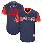 Red Sox 28 J.D. Martinez Flaco Navy 2018 Players Weekend Authentic Team Jersey Dzhi,baseball caps,new era cap wholesale,wholesale hats